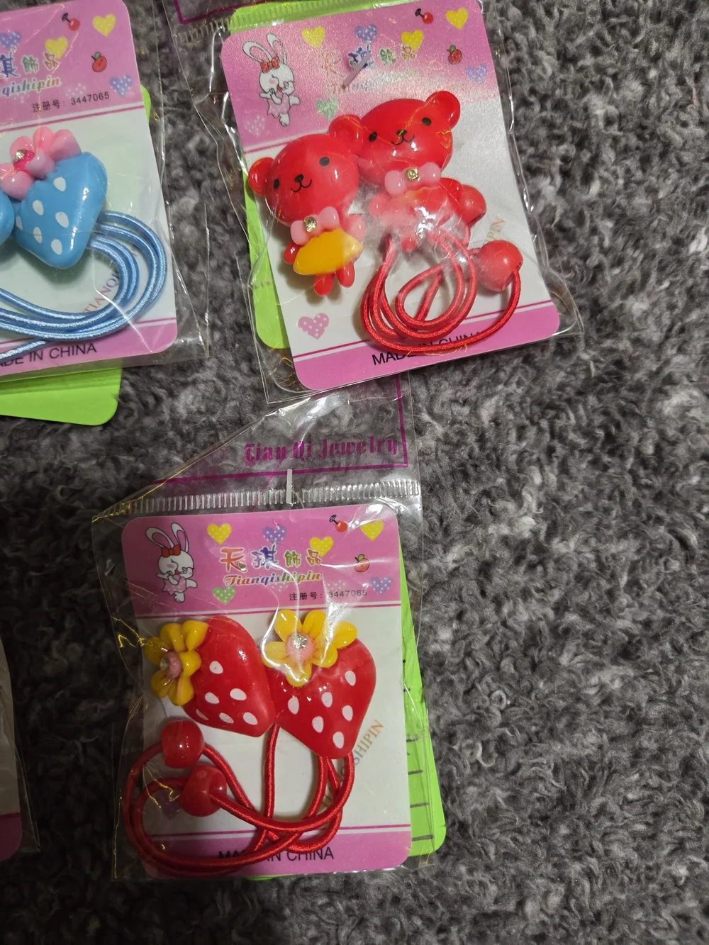 Kids Character Hair Tie Set Of 5